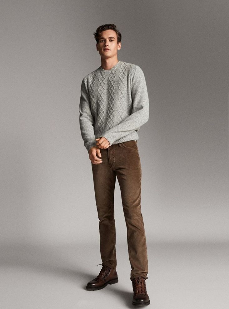 Sweater with Charcoal Trouser