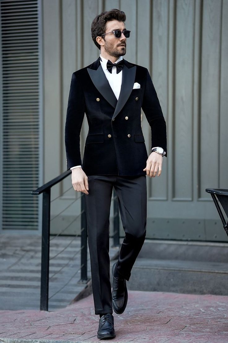 Black Velvet Blazer Tailored Pants