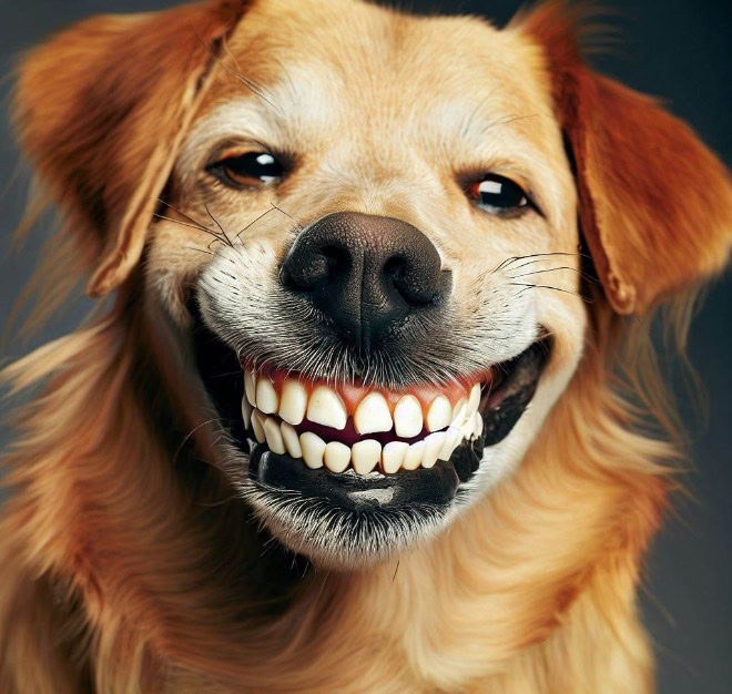 Animals with human teeth are hilariously creepy.