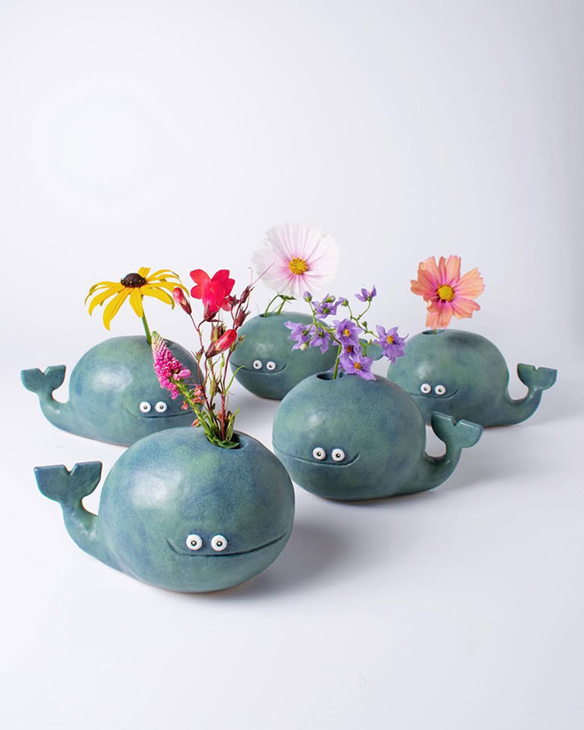 Handmade ceramic silliness by Helen Burgess.