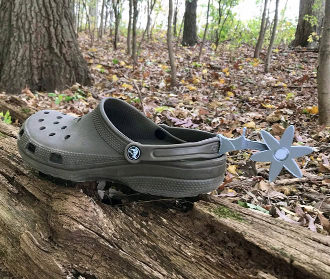 Crocs spurs.