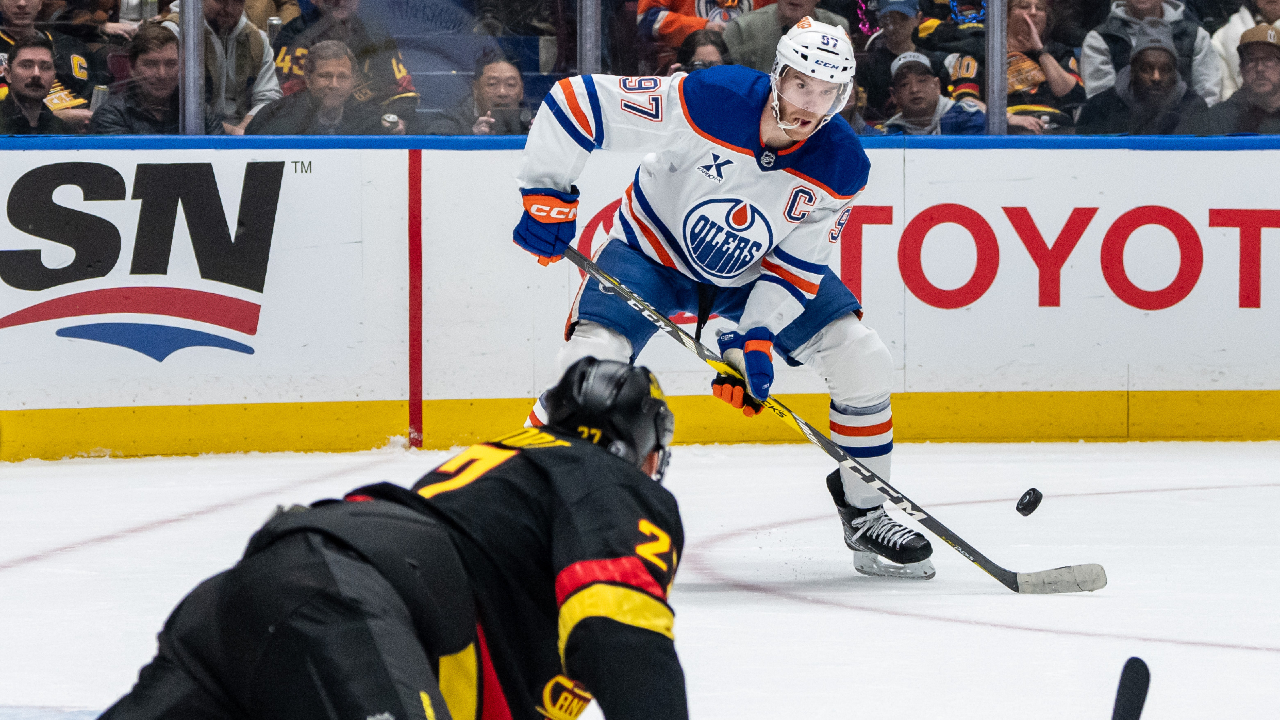 Oilers’ Connor McDavid to have hearing for cross-check on Canucks’ Garland