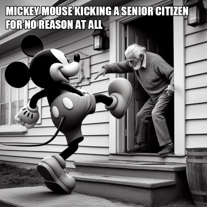 The secret life of Mickey Mouse, according to AI.