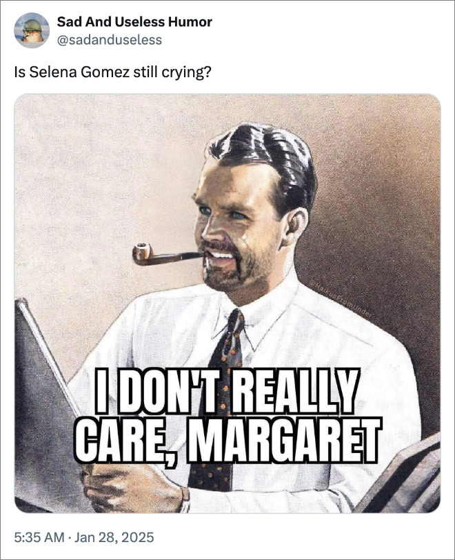 Is Selena Gomez still crying?