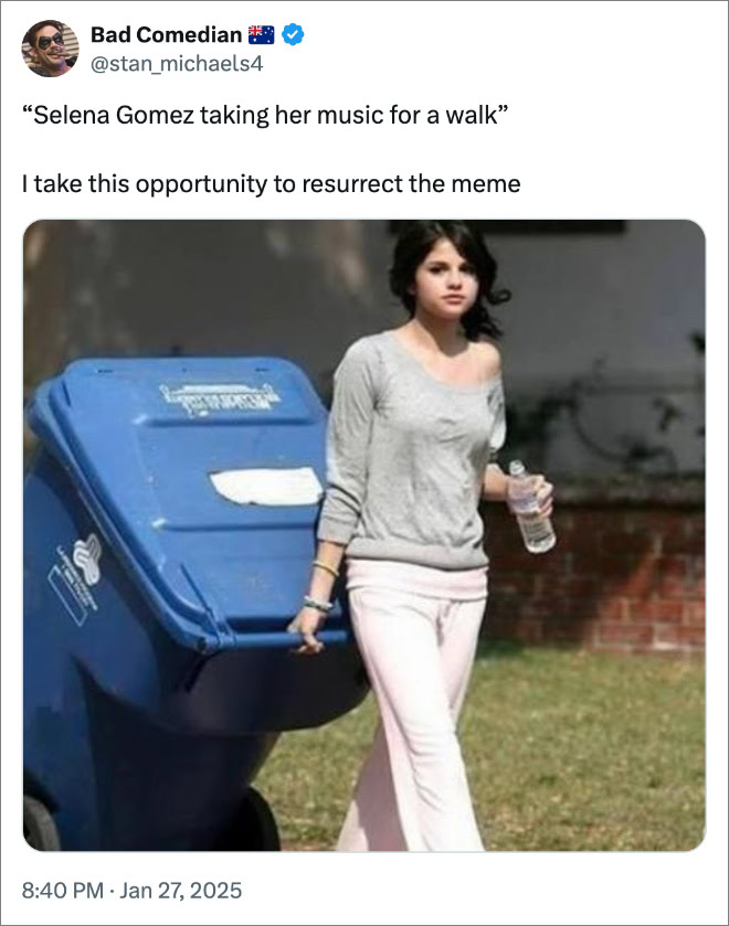 Selena Gomez taking her music for a walk