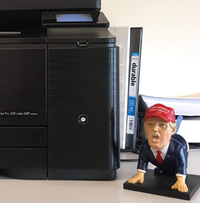 Trump pen holder.