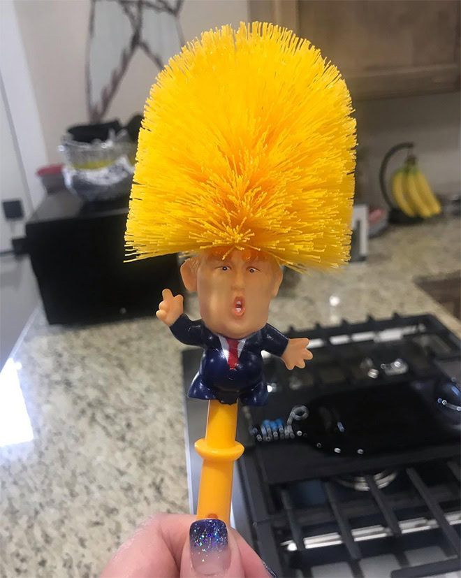 Trump toilet brush.