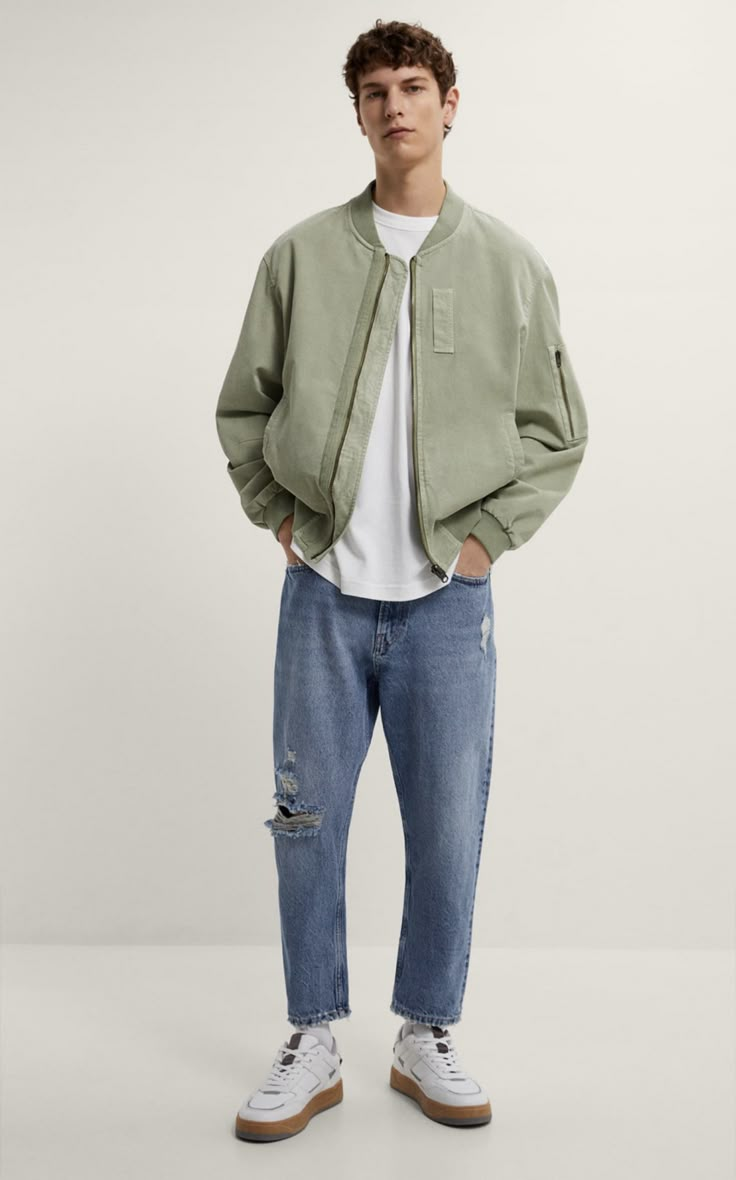 Bomber Jacket With Sneaker