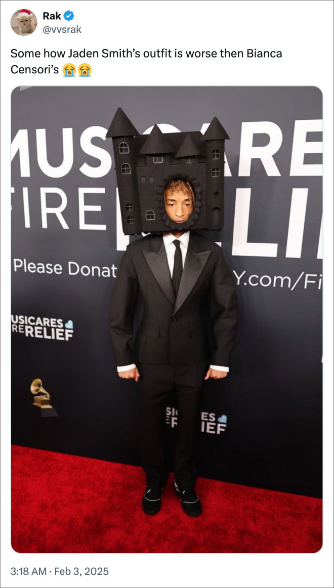 Some how Jaden Smith’s outfit is worse then Bianca Censori’s