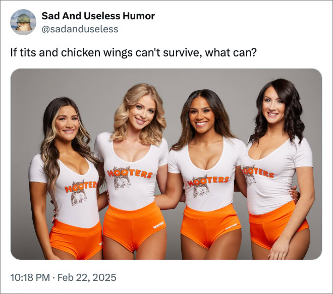 If tits and chicken wings can't survive, what can?