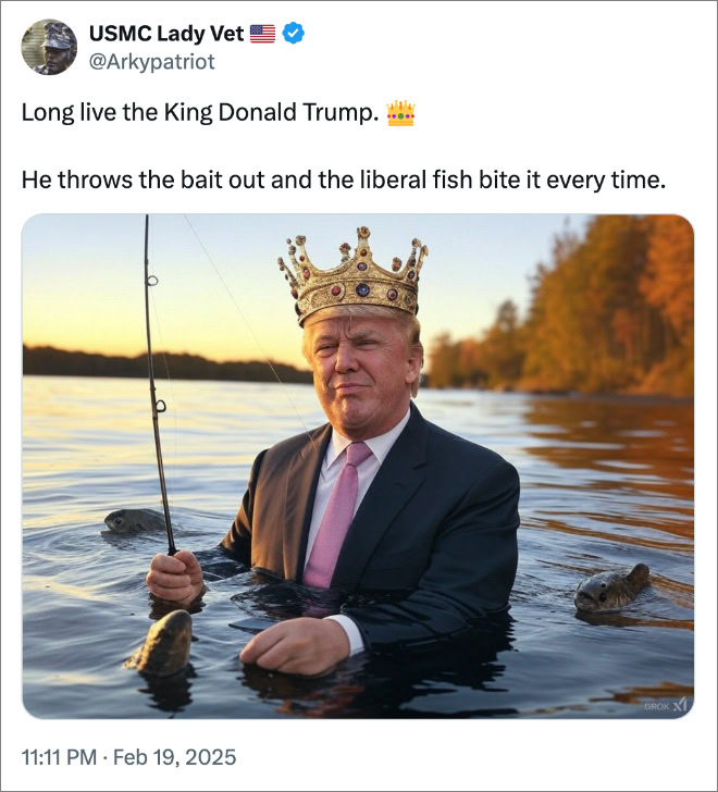 He throws the bait out and the liberal fish bite it every time.