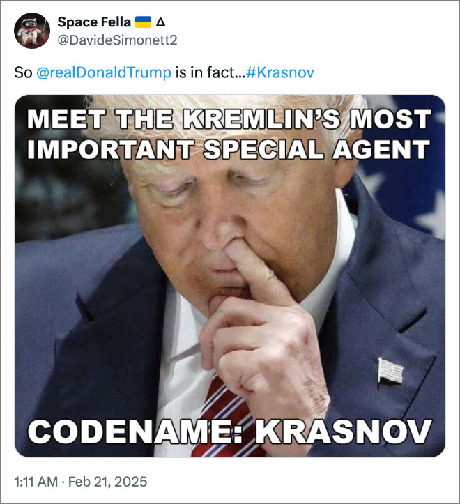 So @realDonaldTrump is in fact...#Krasnov