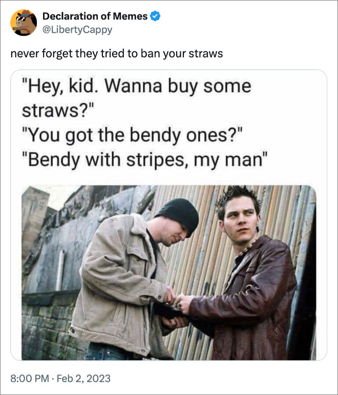 never forget they tried to ban your straws