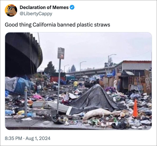 Good thing California banned plastic straws