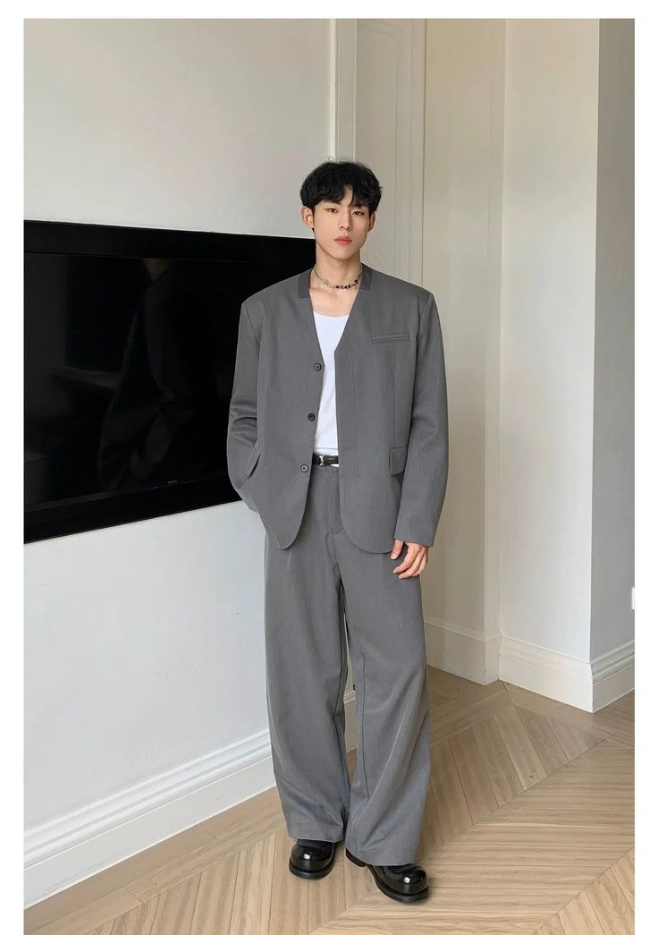Boxy Blazers With Baggy Trouser