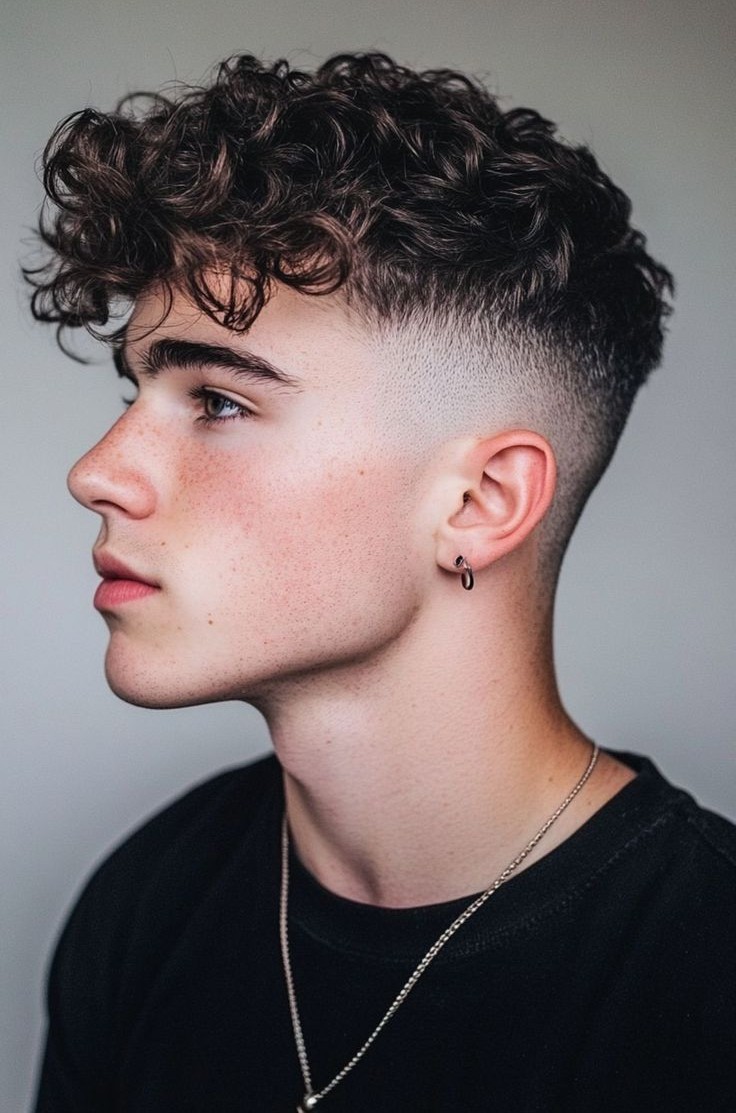 Taper Fade with Short Curls