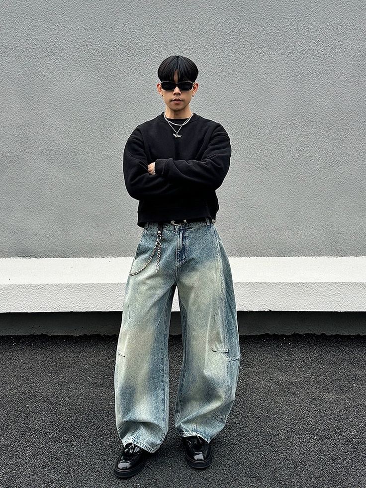Wide Leg Denim Jeans