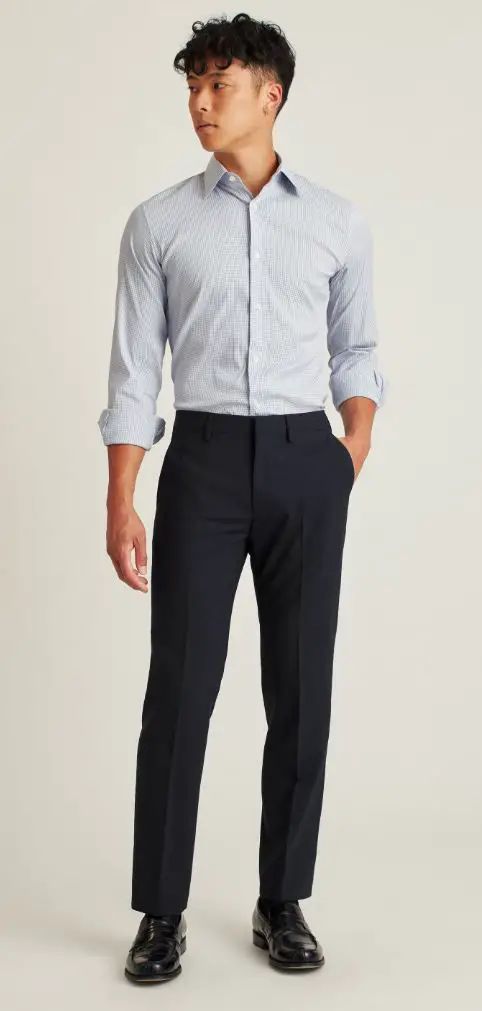 Wingtip Brogues with Tapered Trousers and Dress Shirt