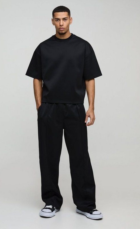 Black T-Shirt With Black Trousers