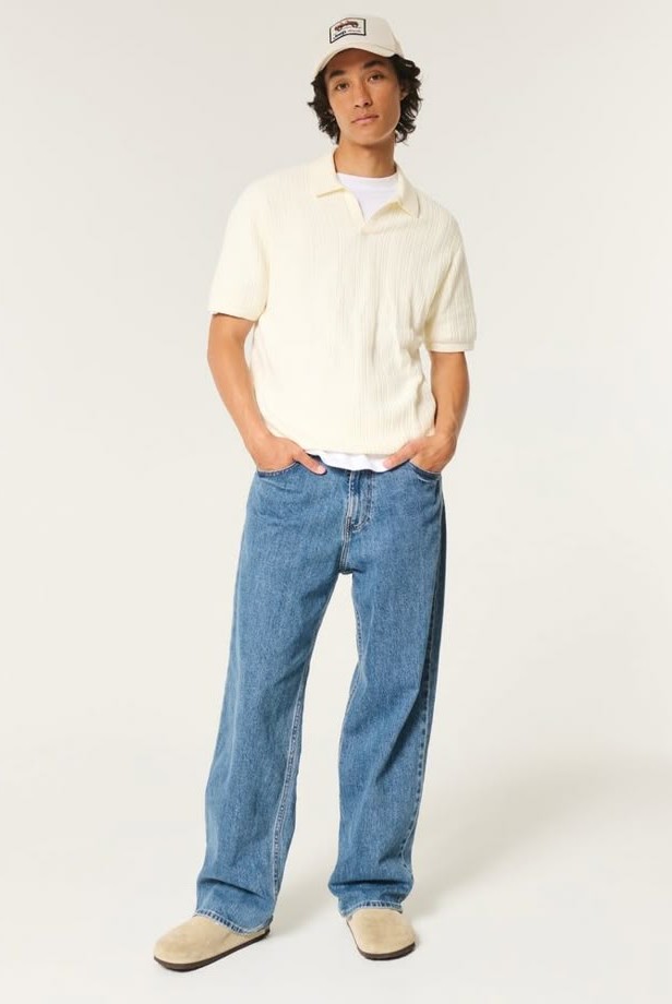 Trucker Cap with Denim and White Tee