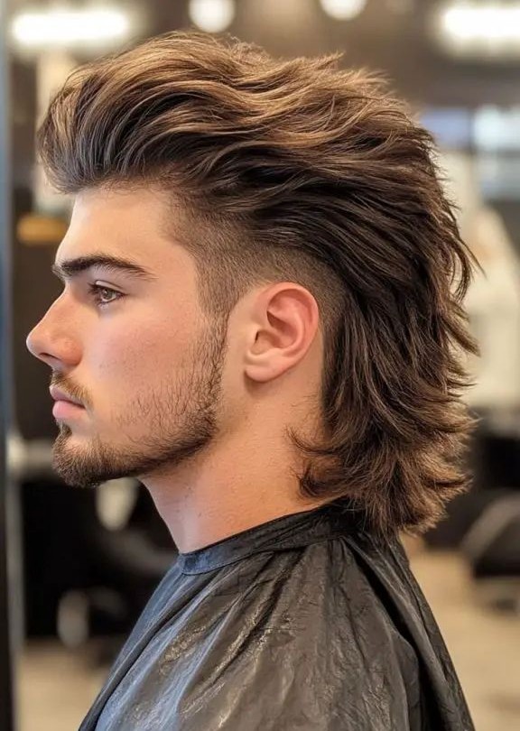 Wavy Mullet Haircut