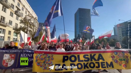 March against Polish role in Ukraine conflict held in Warsaw (VIDEO)
