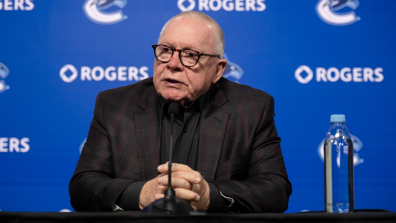 Watch Live: Canucks’ Rutherford, Allvin, Foote speak as training camp opens