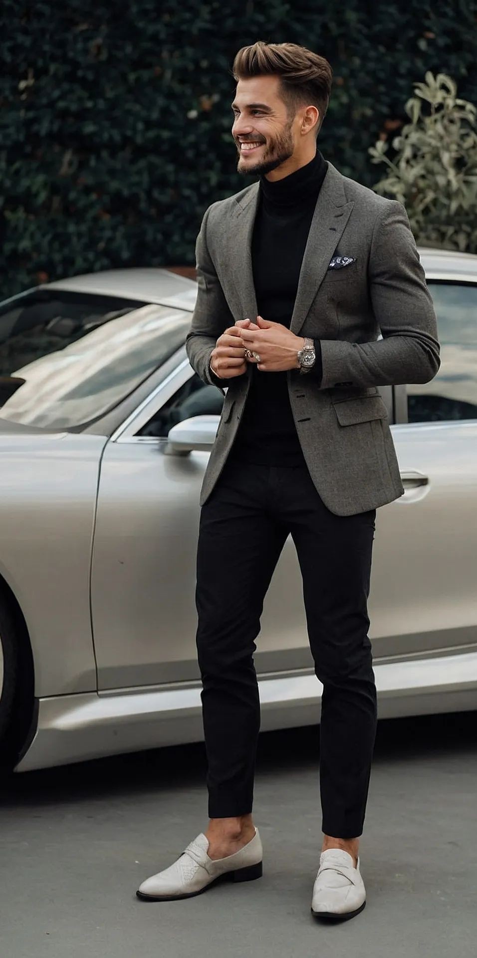 Blazer over a Turtleneck