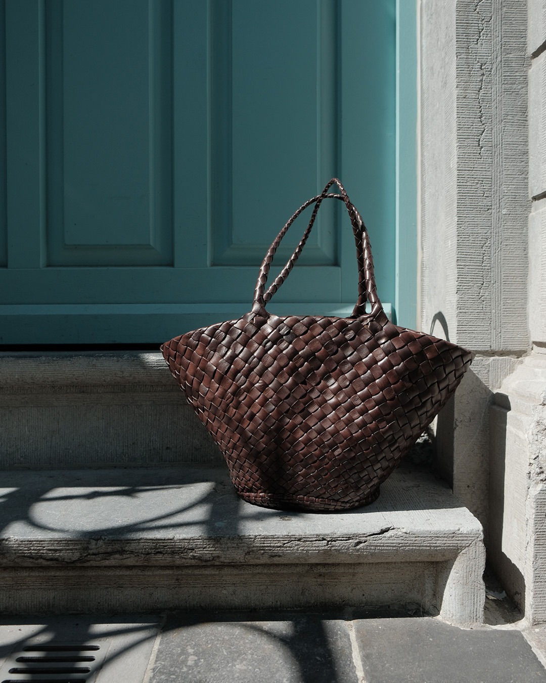 Woven leather Egola bag by dragon diffusion