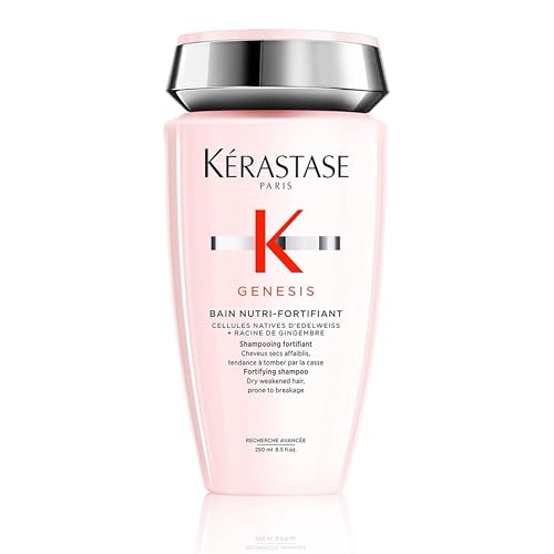 Kerastase Genesis Strengthening Nutri-Fortifiant Shampoo - Gently Cleanses & Clarifies the Scalp, Nourishes and Reduces Breakage, for Weak or Damaged Hair, Detangles & Hydrates, for Normal to Dry Hair