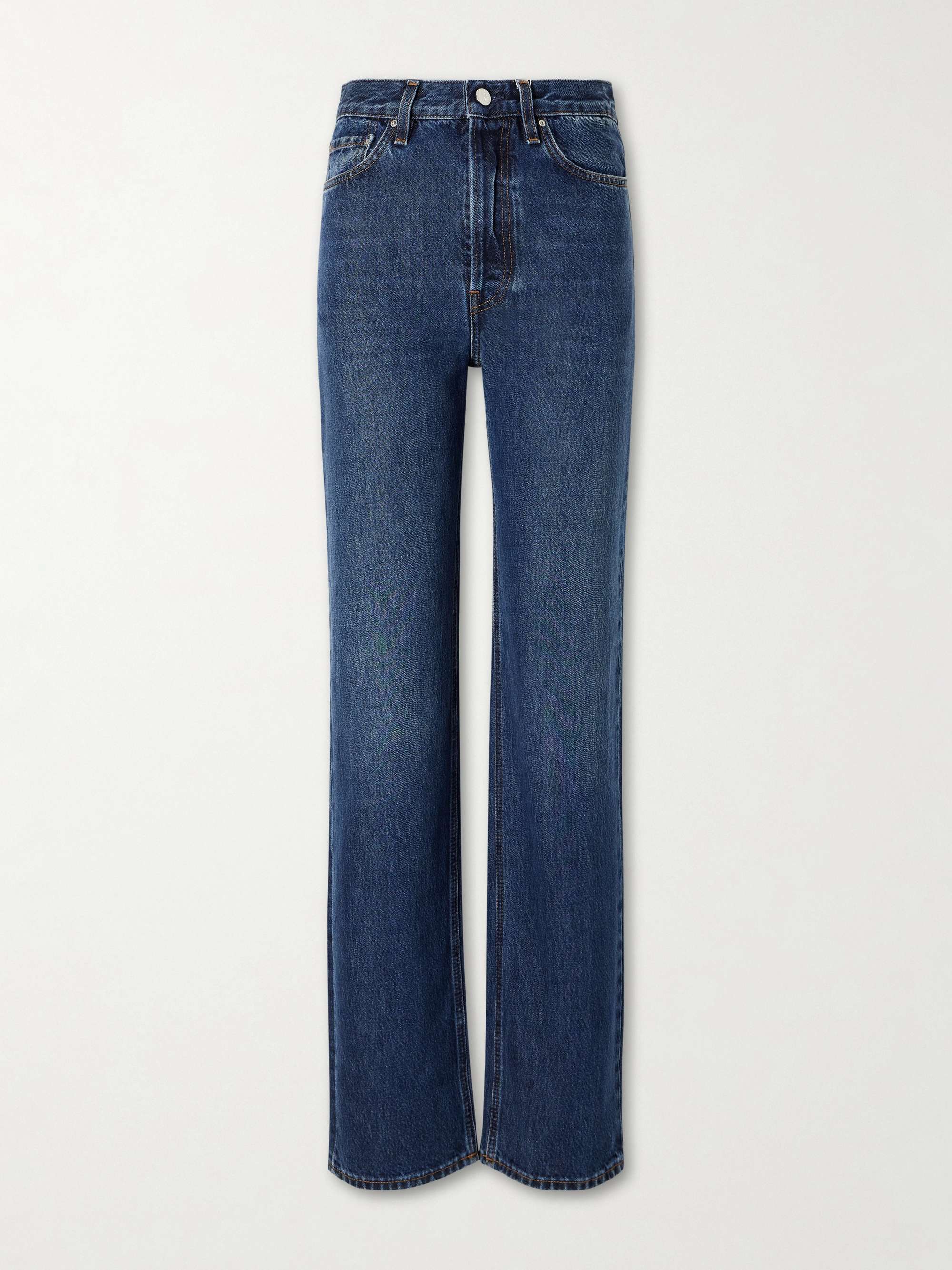 Logo-Appliqu&eacute;d Mid-Rise Straight-Leg Jeans