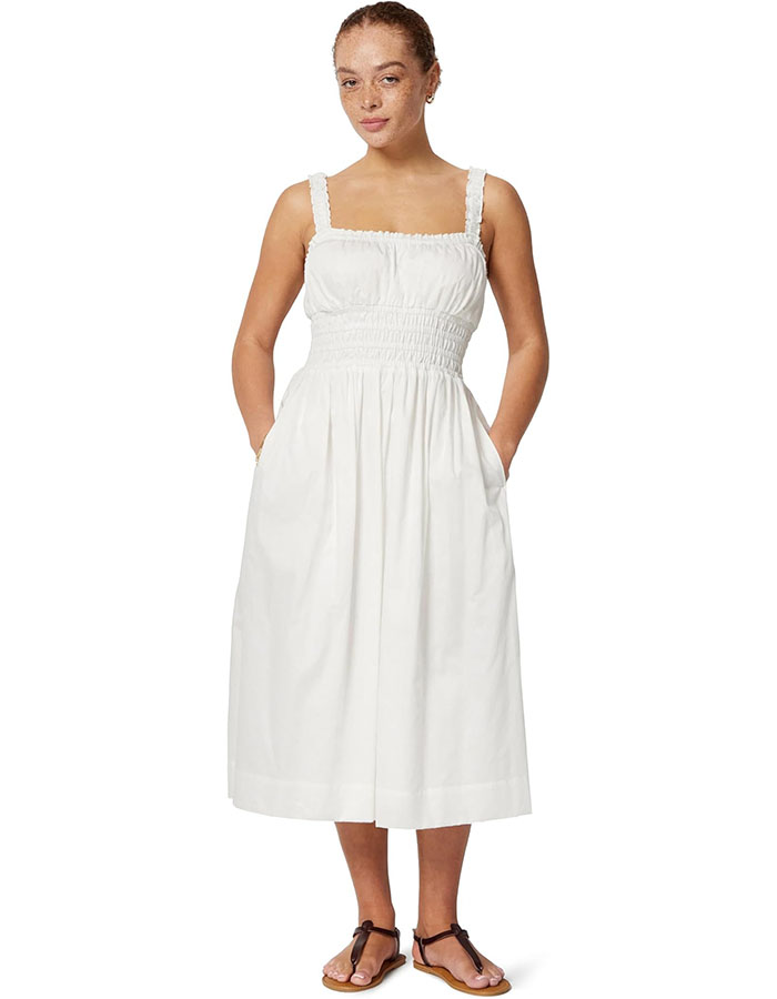Amazon Essentials Unisex Babies X Sofia Grainge Women's Woven Cotton Sateen Dress (mommy & Me), White, Large