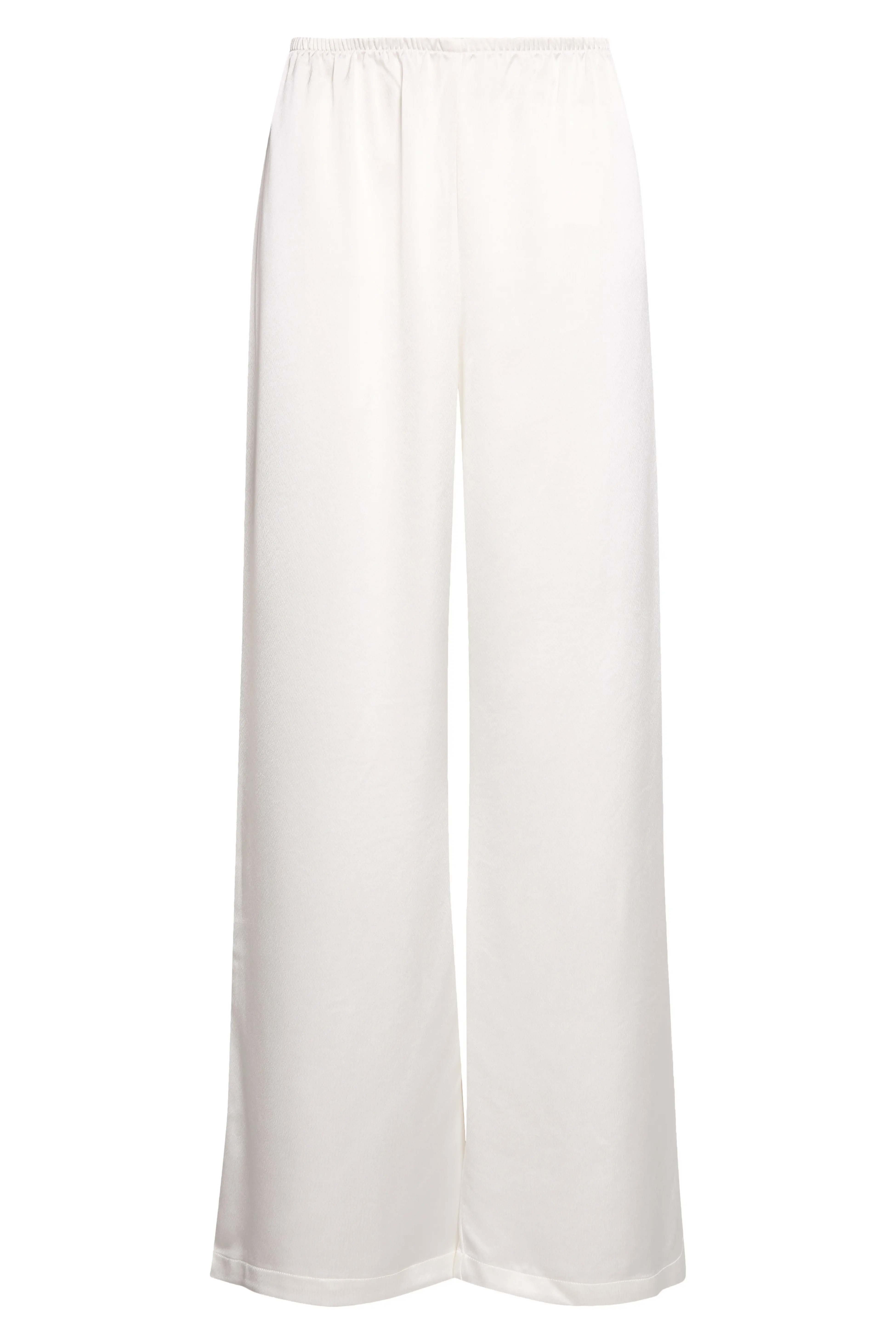 LESET, Barb Wide Leg Satin Pants