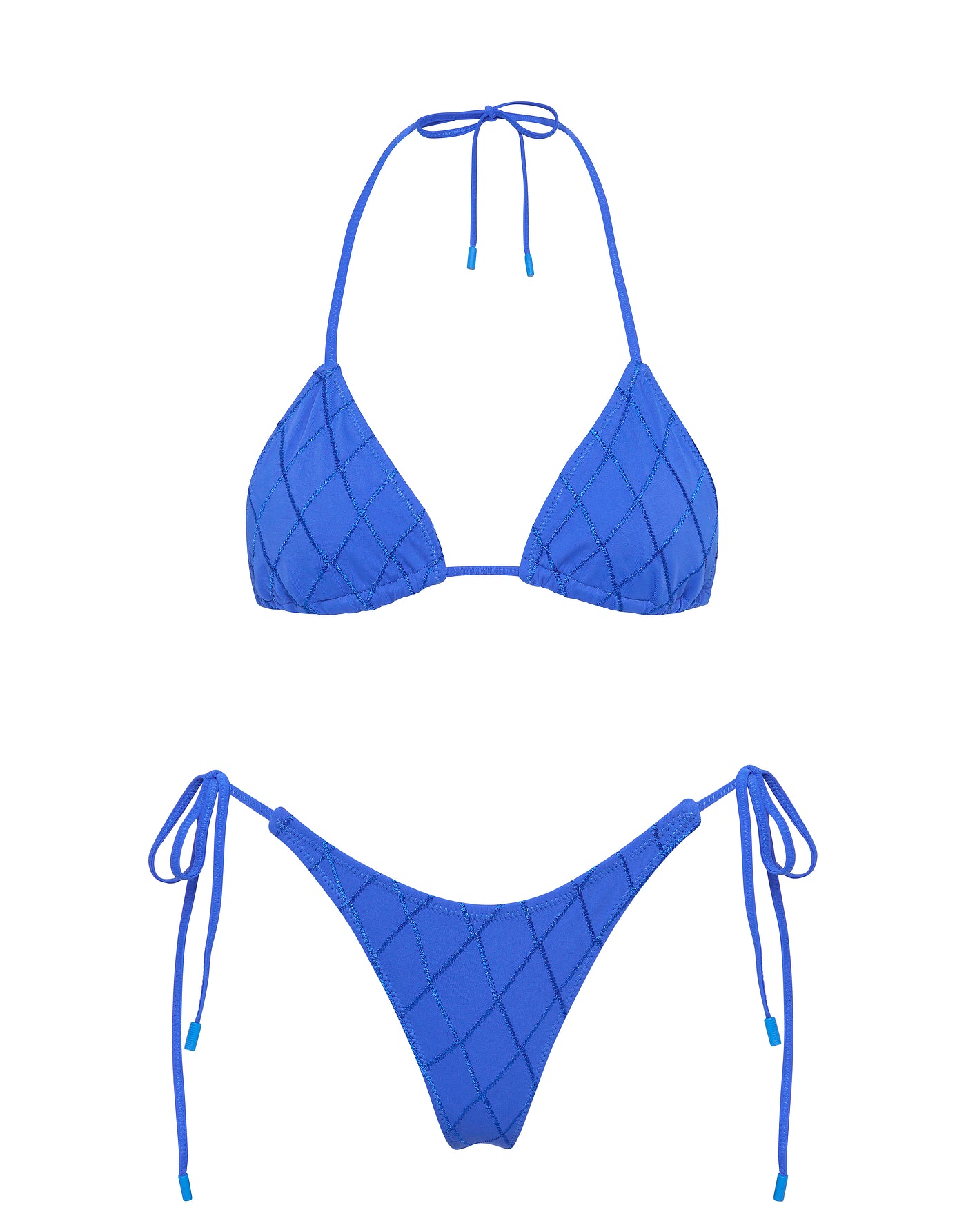 Vinca - Banc Blue Triangle Bikini Set | Triangl
