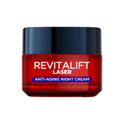 L’oréal Paris Laser Renew Triple Action Anti-Ageing Night Cream, Reduce Wrinkle Appearance, Moisturise and Boost Skin Radiance, Pro-Retinol, Hyaluronic Acid and Vitamin C, 50ml