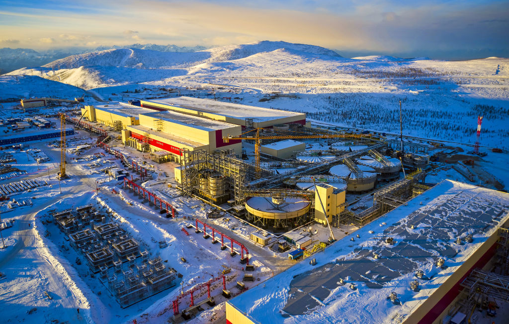 An aerial view of Russia's largest copper mine Udokan in Zabaykalsky Krai, Russia, November 5, 2022