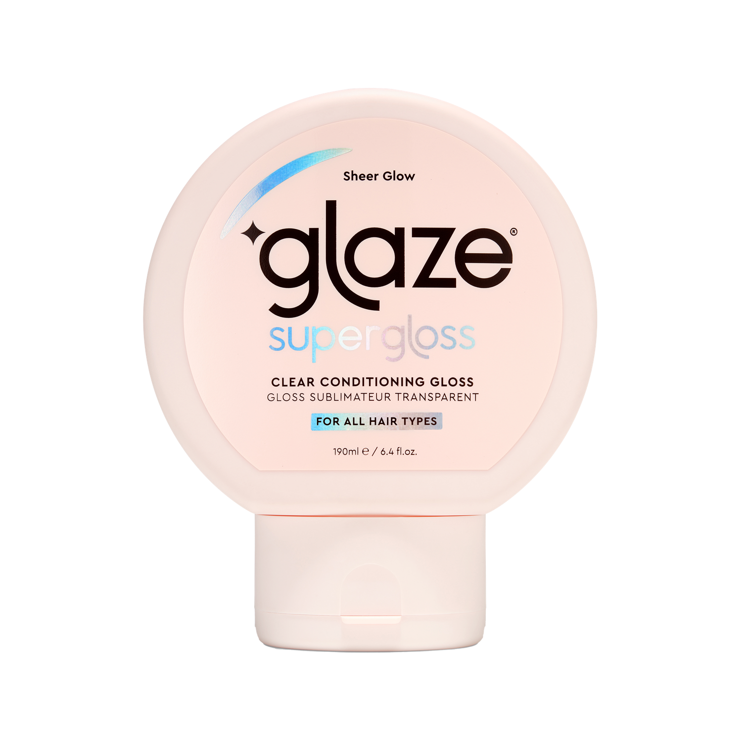 Glaze Supergloss Sheer Glow Clear Conditioning Gloss - New Squeeze Bottle &ndash; Transparent Hair Gloss for All Hair Types & Colors &ndash; Enhanced Formula to Boost Colour, Shine & Hydration - 190ml