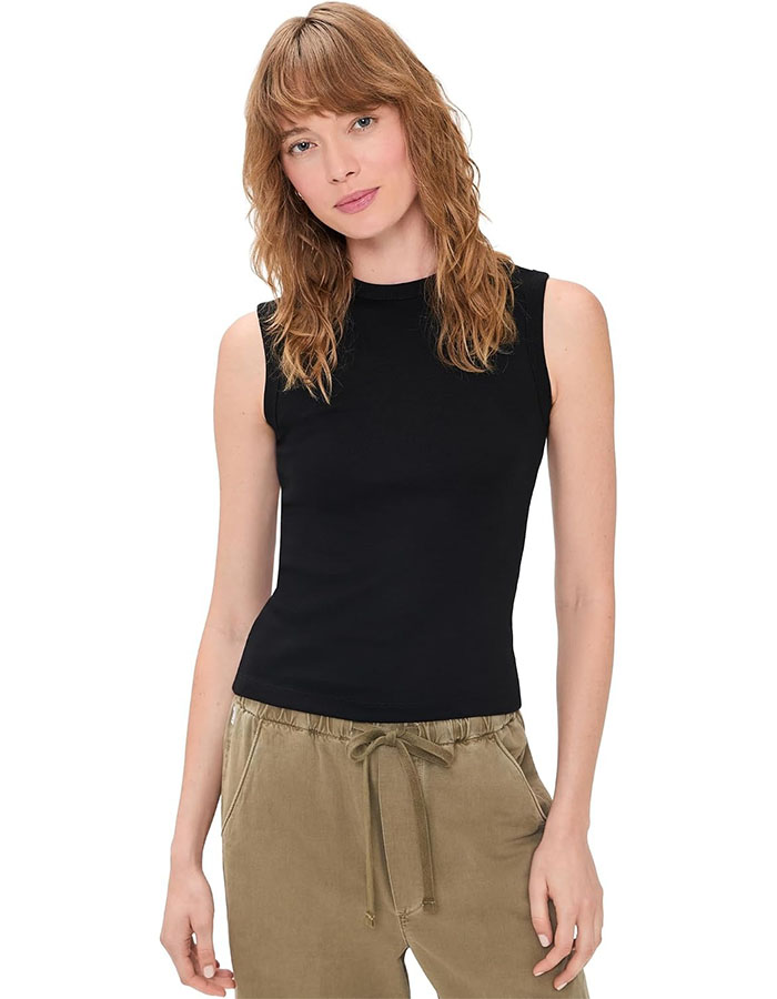 Madewell Women's the '90s Shell Tank in Compact Cotton, Jet Black, L