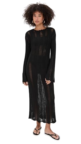 Show Me Your Mumu Women's Packable Maxi Pullover, Black Crochet, Xs
