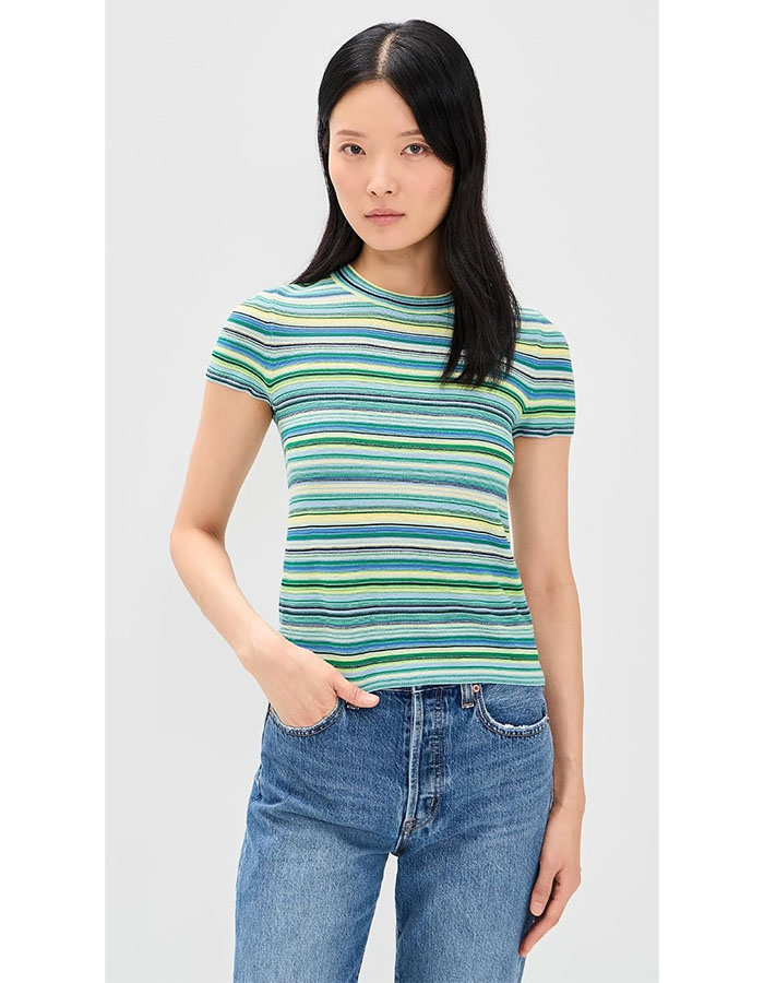 Pistola Women's Selene Tee, Blue Green Multi, S