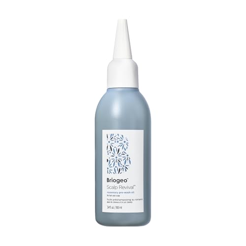Briogeo Scalp Revival Rosemary Pre-Wash Oil | Moisturizing Scalp Treatment for Dry, Flaky, or Itchy Scalp | Strengthens Hair & Soothes Scalp | Vegan & Cruelty-Free | 3.4 Oz