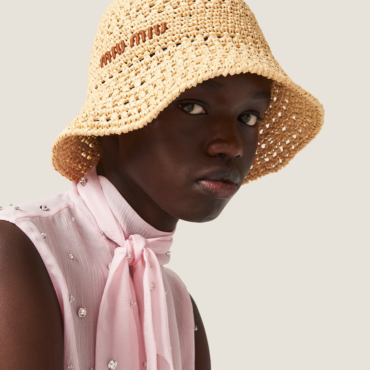 miu miu, Woven fabric hat