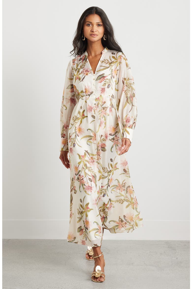 Floral Long Sleeve Maxi Dress