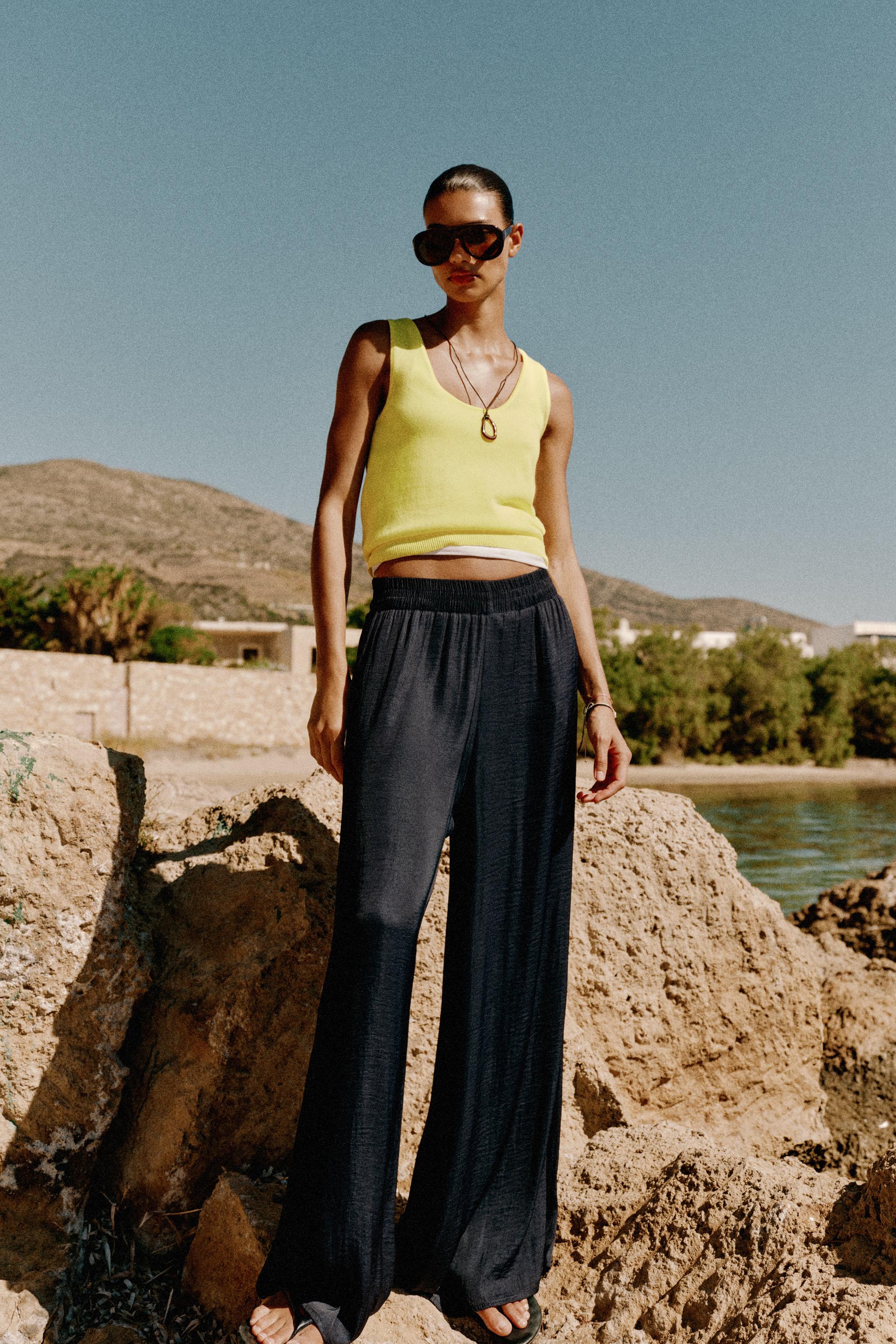 Flowing Wide-Leg Trousers