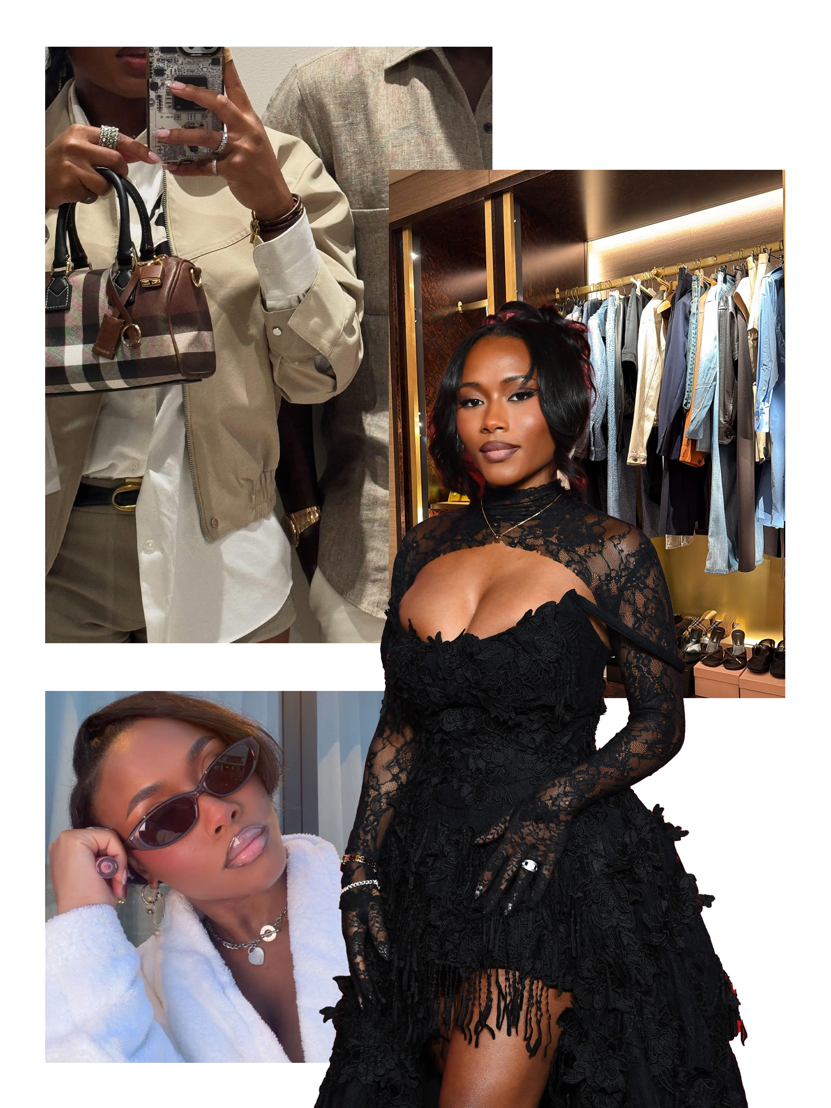 A collage of Tolami Benson.