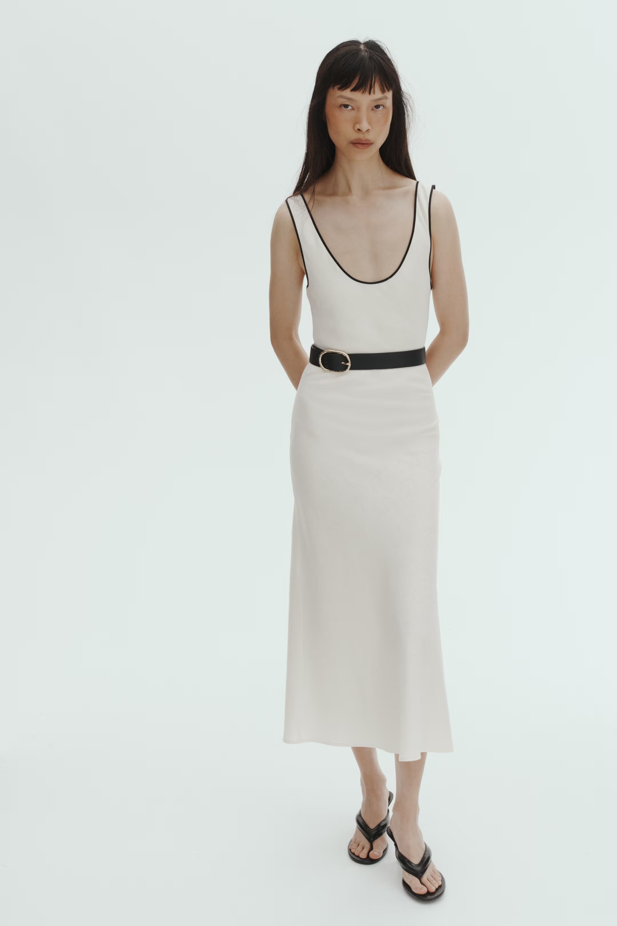 H&M, Linen-Blend Slip Dress