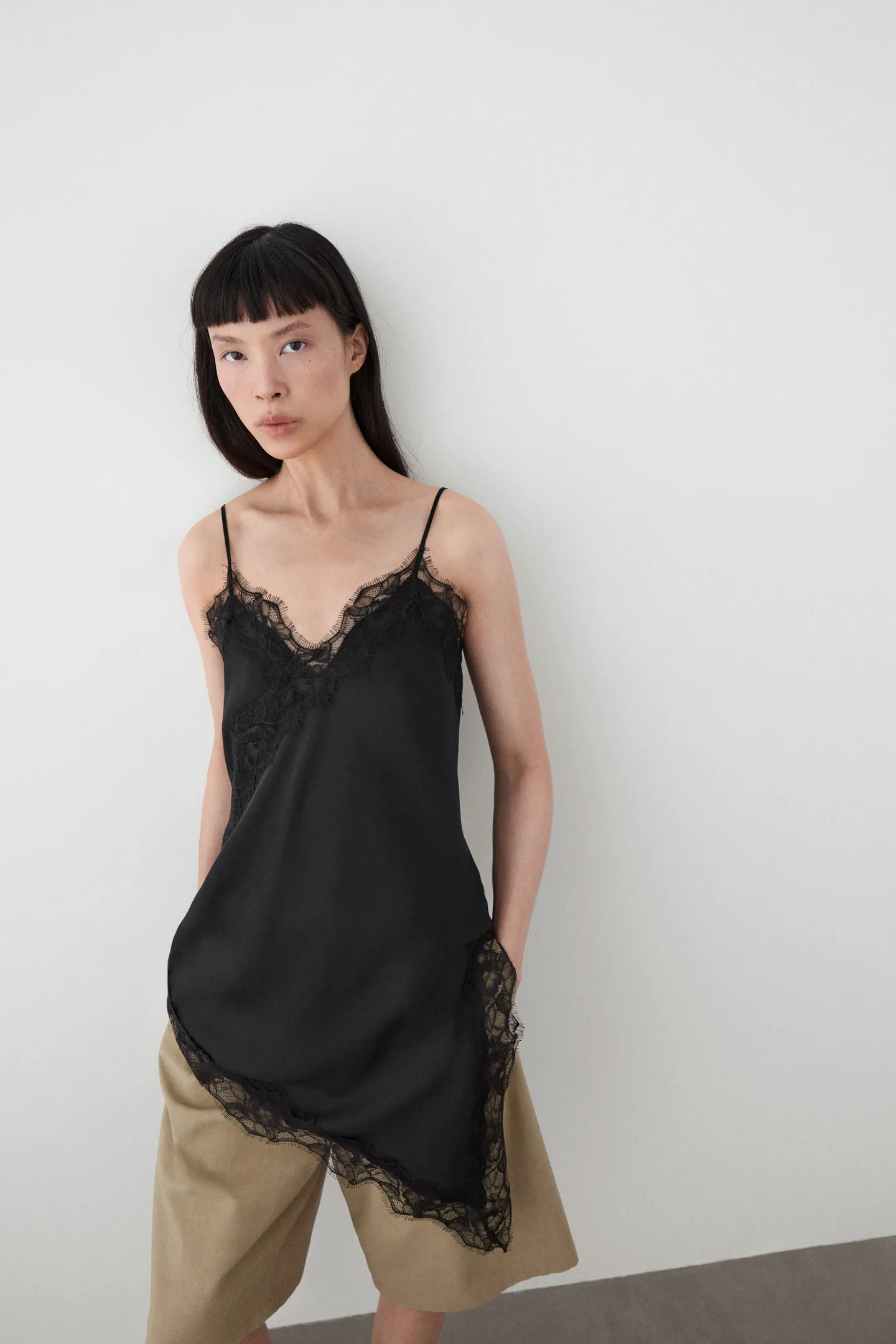 Massimo Dutti, Asymmetric Thin Strap Camisole Top