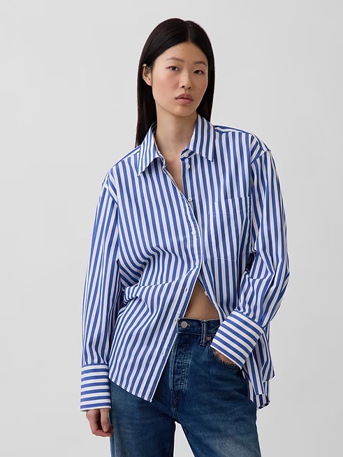 Gap, Organic Cotton Poplin Big Shirt