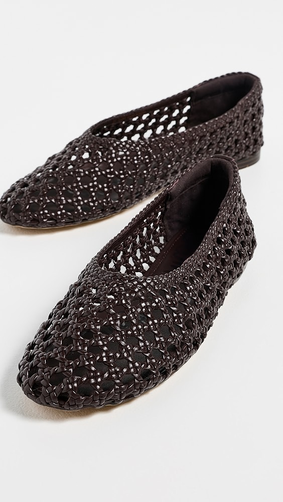 Shira Woven Flats - Dark Brown