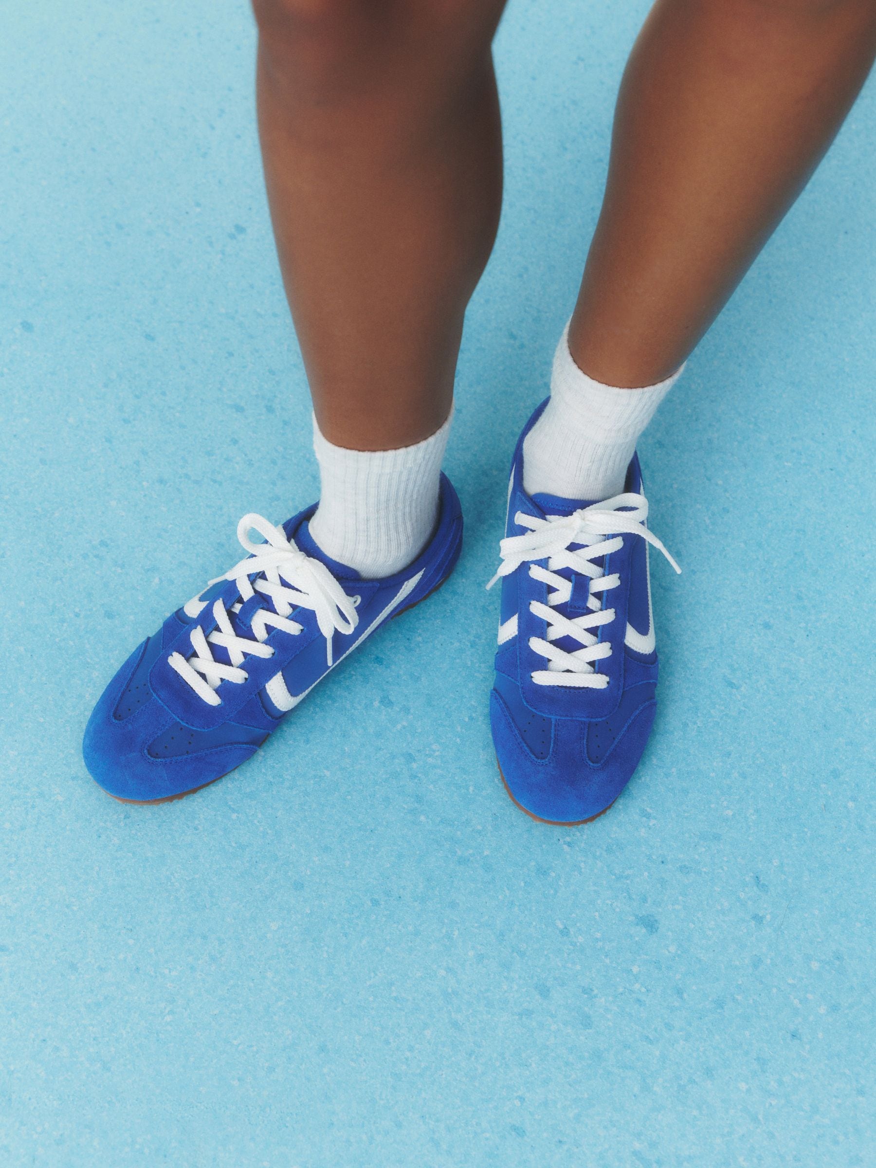 Self. Cobalt Blue Slim Trainers - Size 3 Eu 35.5